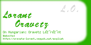 lorant oravetz business card